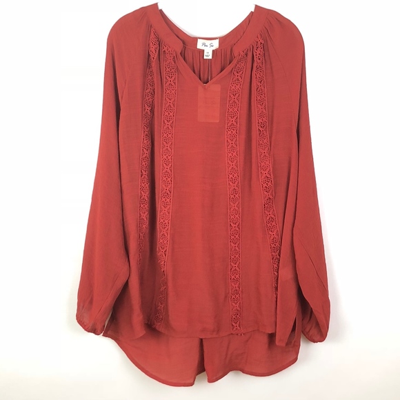 plus size boho peasant tops